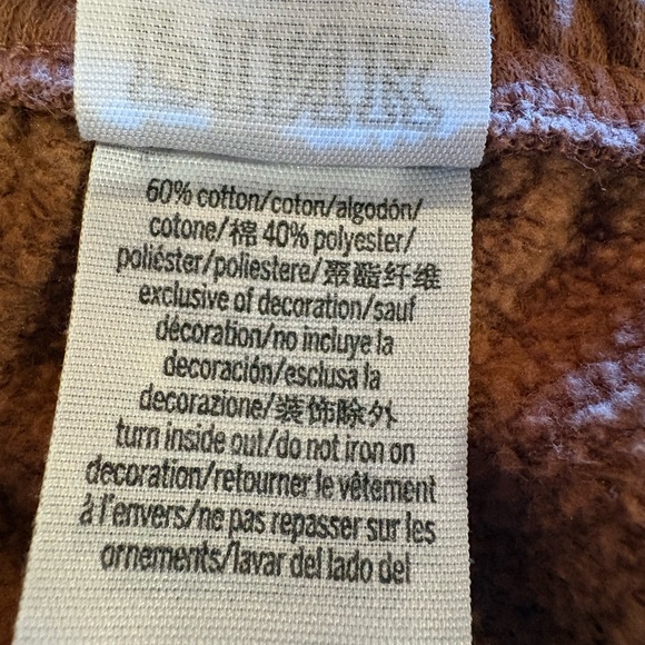 PINK Caramel Kiss Joggers High Rise Sweatpants Red Script Logo Brown women’s L - Picture 8 of 11